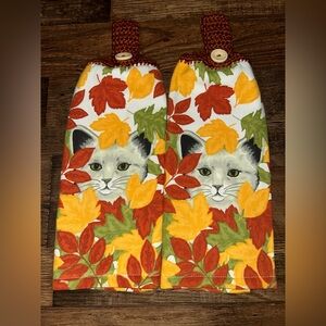 Cat Fall Hanging Kitchen Towels